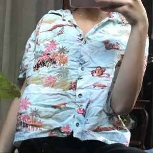 New croped button up crop yop